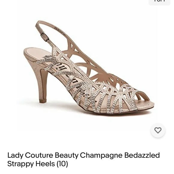 Lady Couture Beauty Champagne Heels - Picture 3 of 3